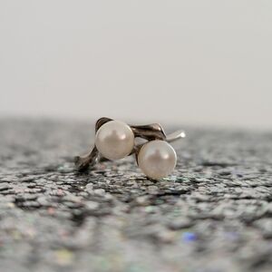 10k Gold Double Pearl Ring | Vintage